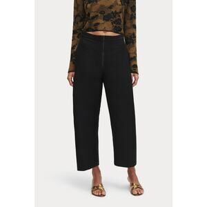 Rachel Comey Don Pants Cotton Blend Italian Foam Jacquard Black Size 2 NWT